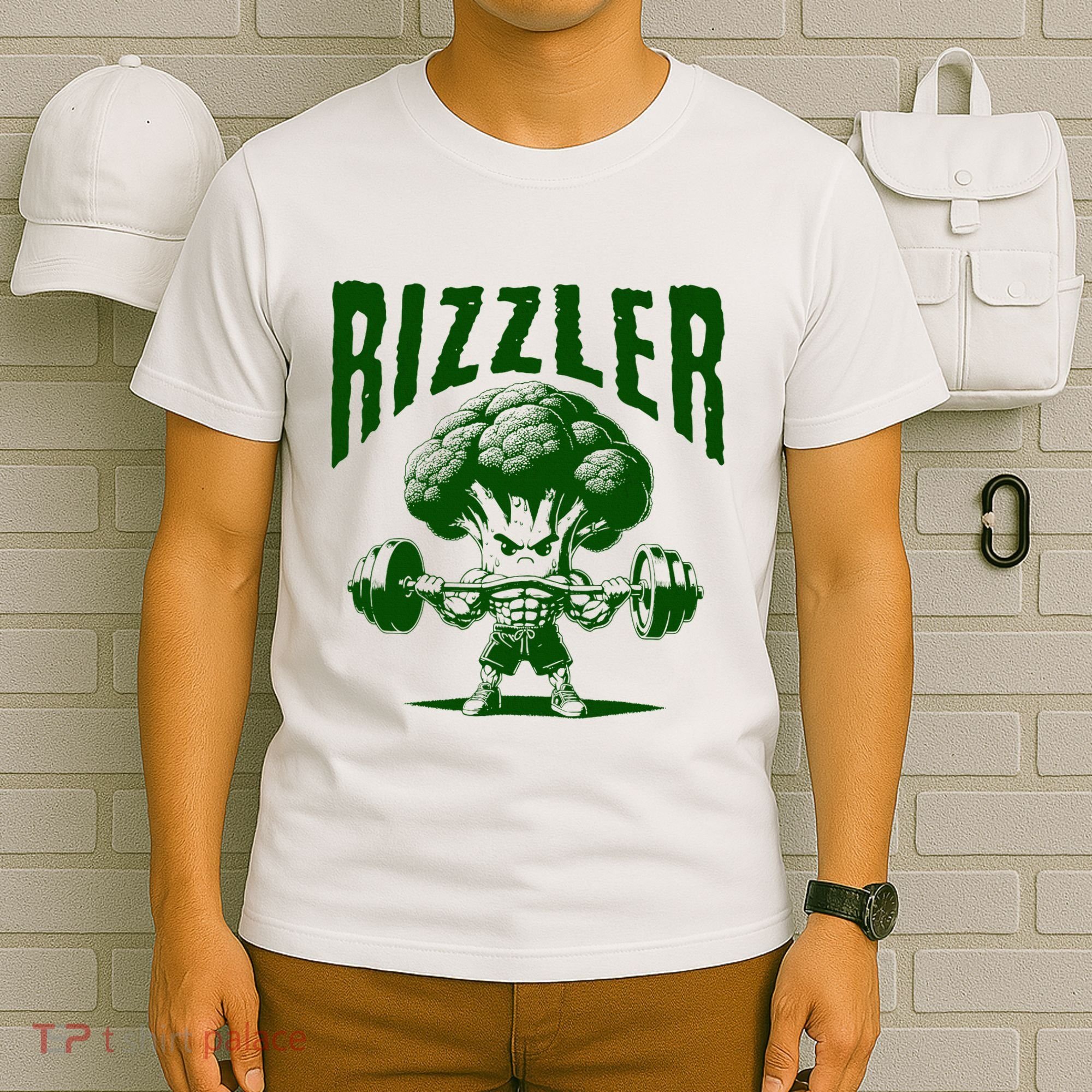 Rizzler Funny Vintage Buff Broccoli Viral Influencer Slang T-Shirt
