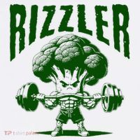 Rizzler Funny Vintage Buff Broccoli Viral Influencer Slang T-Shirt thumb 7