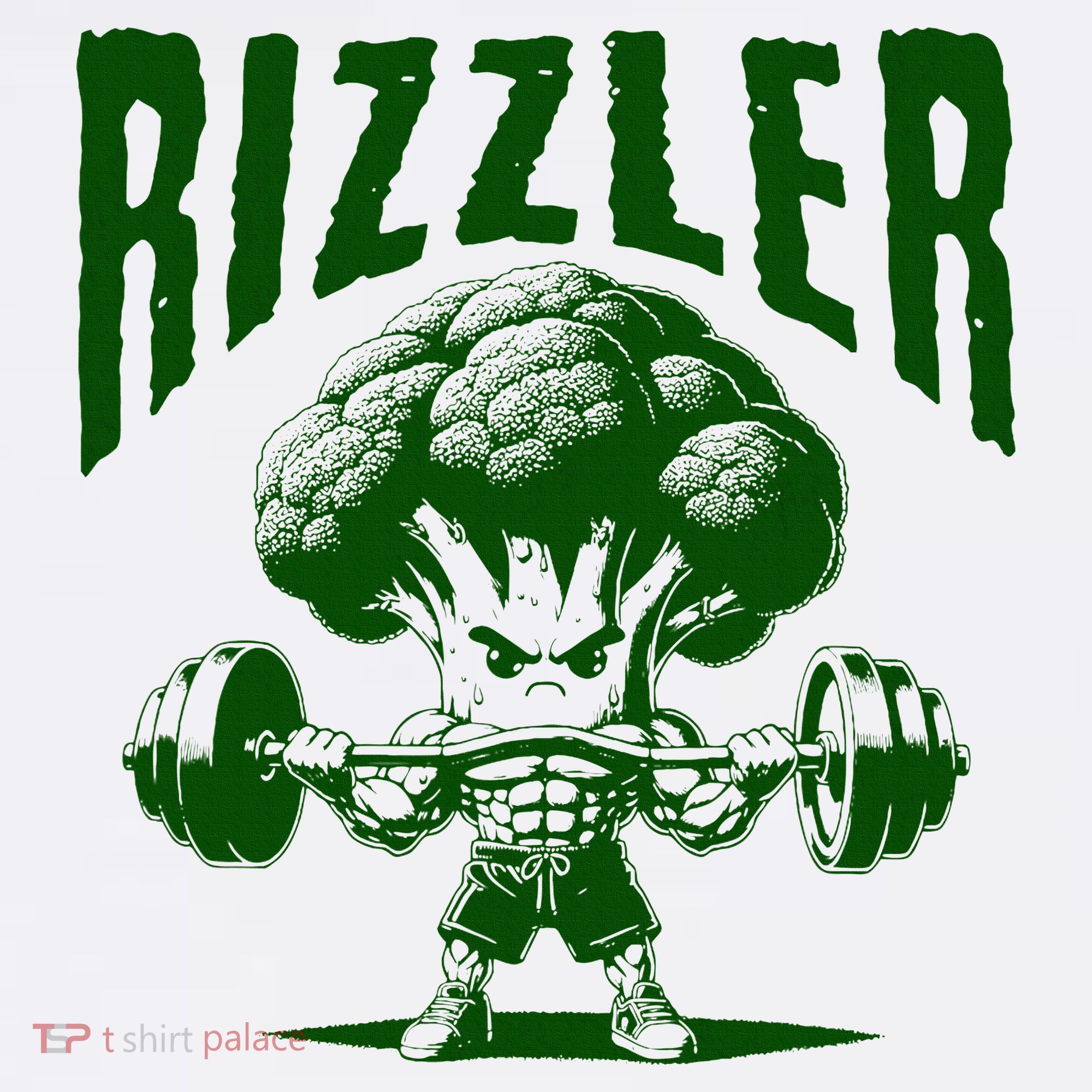 Rizzler Funny Vintage Buff Broccoli Viral Influencer Slang T-Shirt