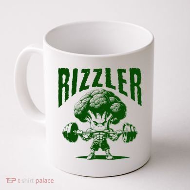 Rizzler Funny Vintage Buff Broccoli Viral Influencer Slang Coffee Mug