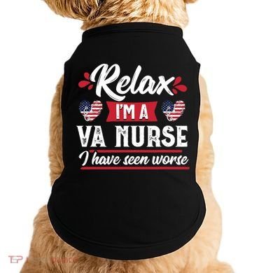 Relax Funny VA Nurse Veteran Nursing Gift Doggie Tank