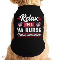 Relax Funny VA Nurse Veteran Nursing Gift Doggie Tank thumb 0