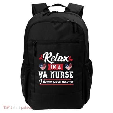 Relax Funny VA Nurse Veteran Nursing Gift Backpack