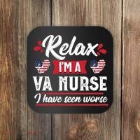 Relax Funny VA Nurse Veteran Nursing Gift Coaster thumb 0