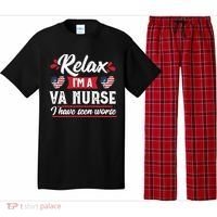 Relax Funny VA Nurse Veteran Nursing Gift Pajama Set thumb 0