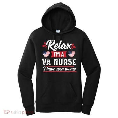 Relax Funny VA Nurse Veteran Nursing Gift Women's Hoodie