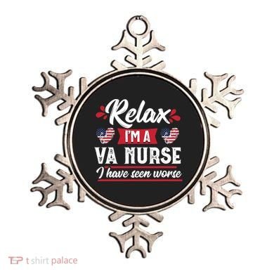 Relax Funny VA Nurse Veteran Nursing Gift Ornament