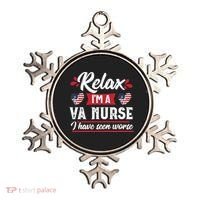 Relax Funny VA Nurse Veteran Nursing Gift Ornament thumb 0