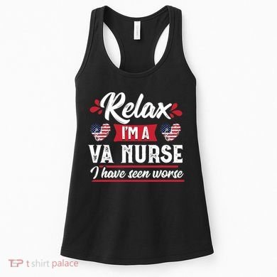 Relax Funny VA Nurse Veteran Nursing Gift Women's Tank Top