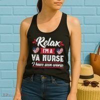 Relax Funny VA Nurse Veteran Nursing Gift Women's Tank Top thumb 2