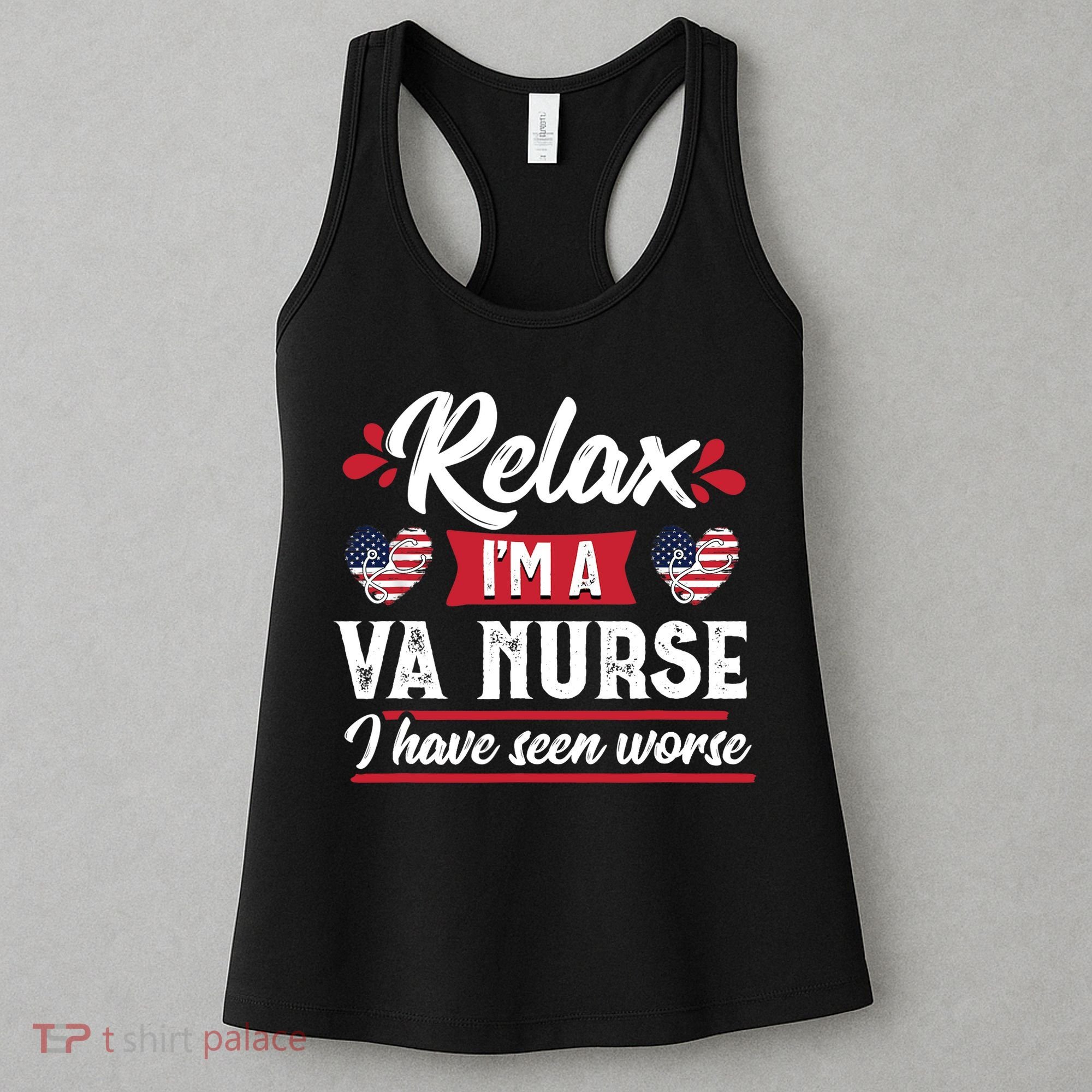 Relax Funny VA Nurse Veteran Nursing Gift Women's Tank Top