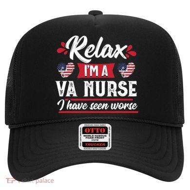 Relax Funny VA Nurse Veteran Nursing Gift Hat