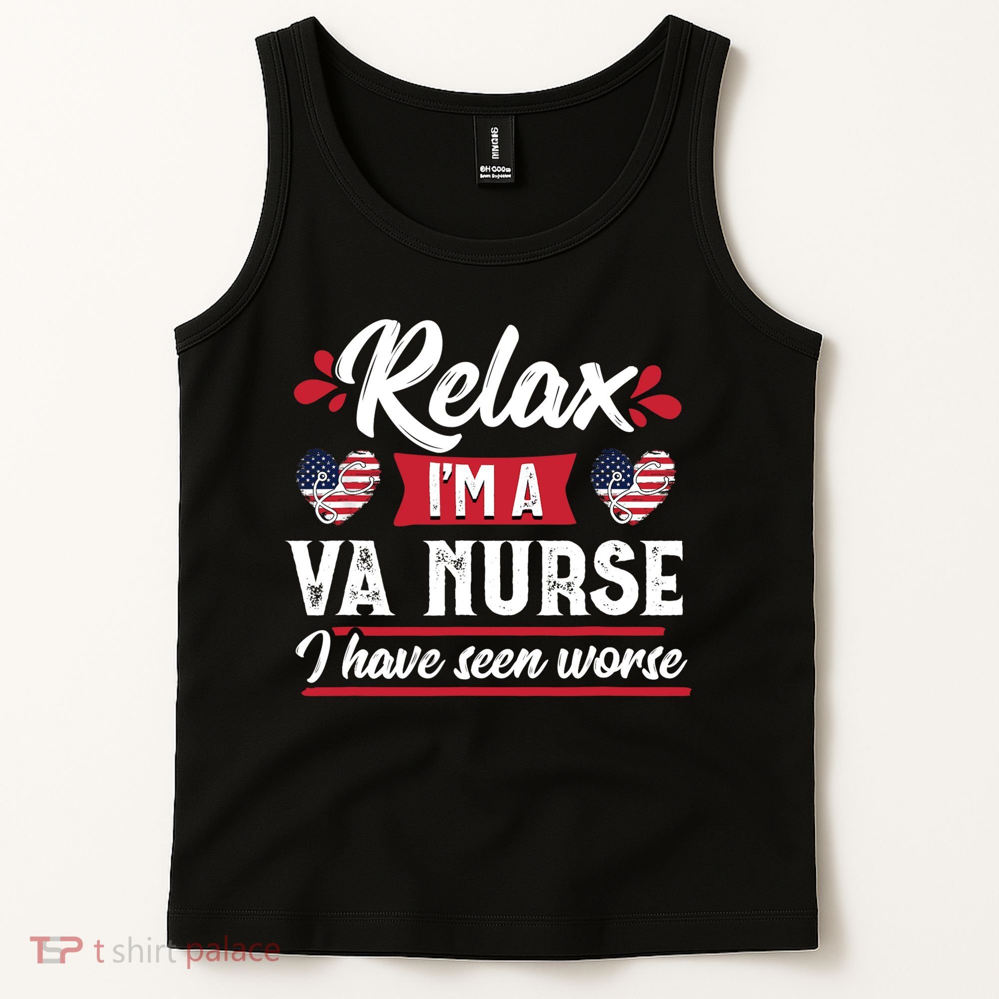 Relax Funny VA Nurse Veteran Nursing Gift Tank Top