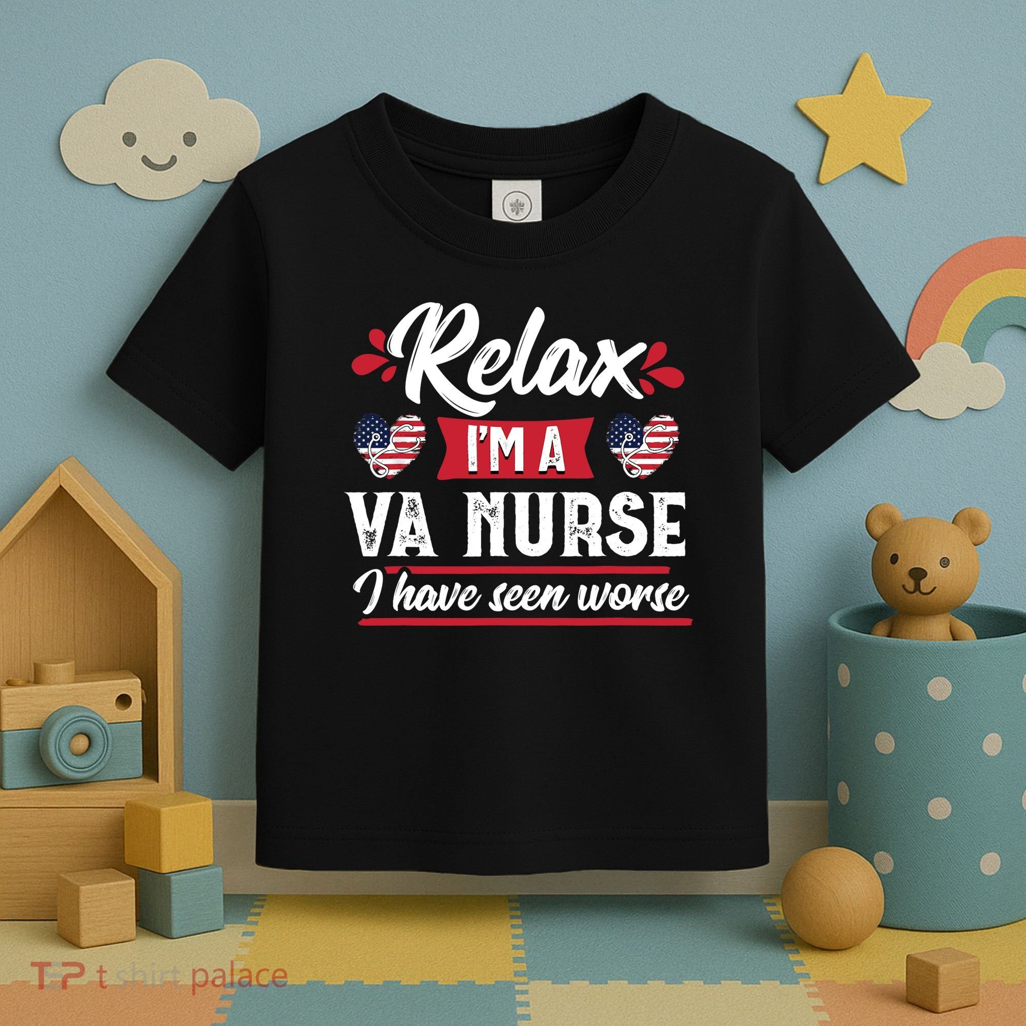 Relax Funny VA Nurse Veteran Nursing Gift Toddler T-Shirt