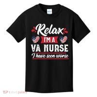 Relax Funny VA Nurse Veteran Nursing Gift Kids T-Shirt thumb 0