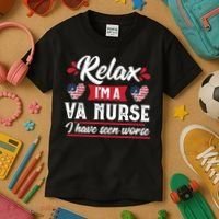 Relax Funny VA Nurse Veteran Nursing Gift Kids T-Shirt thumb 3