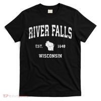 River Falls Wisconsin Wi Vintage Sports T-Shirt thumb 0