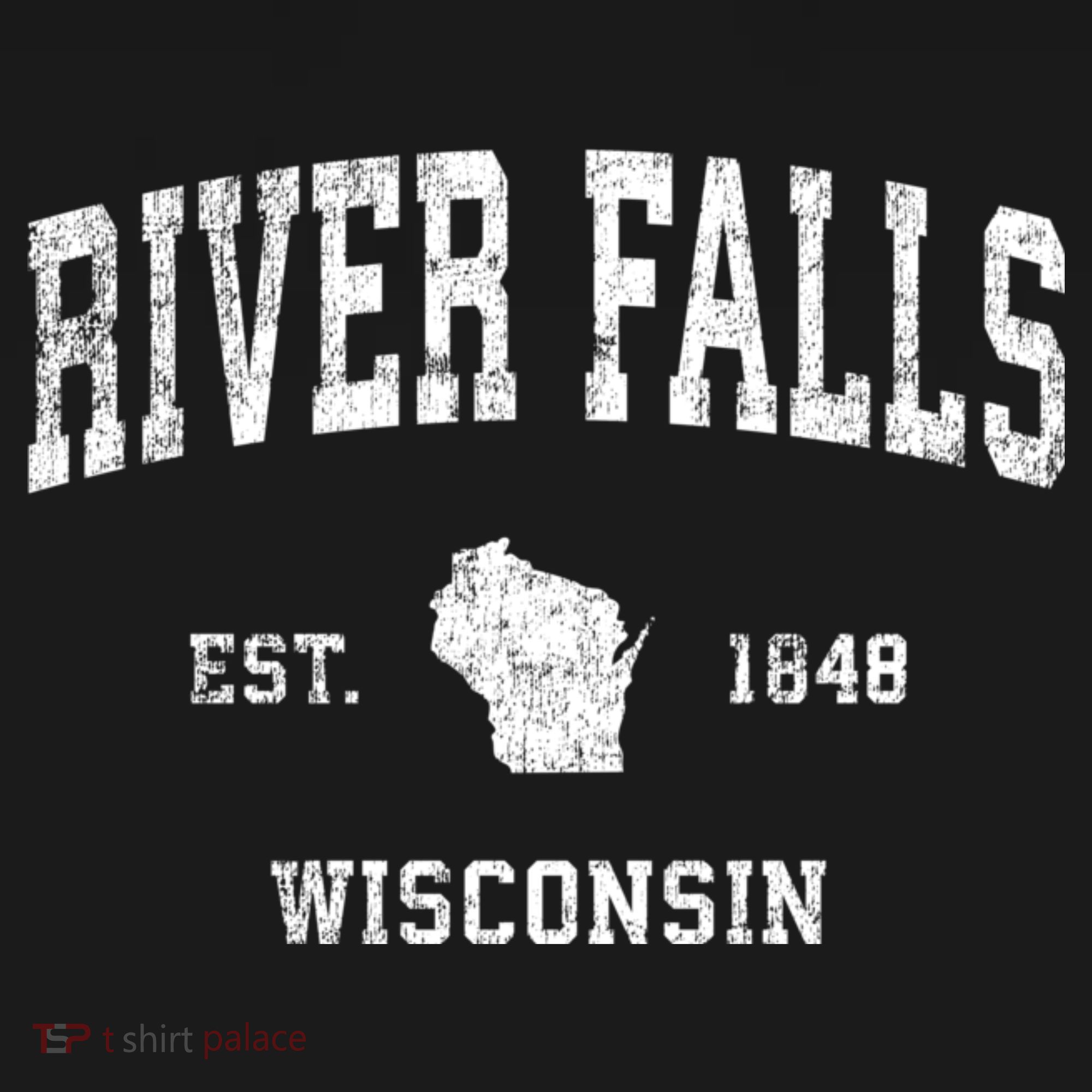 River Falls Wisconsin Wi Vintage Sports T-Shirt