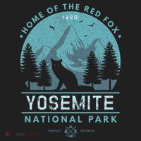 Red Fox Wilderness Gift Yosemite National Park California Women's Sweatshirt thumb 2