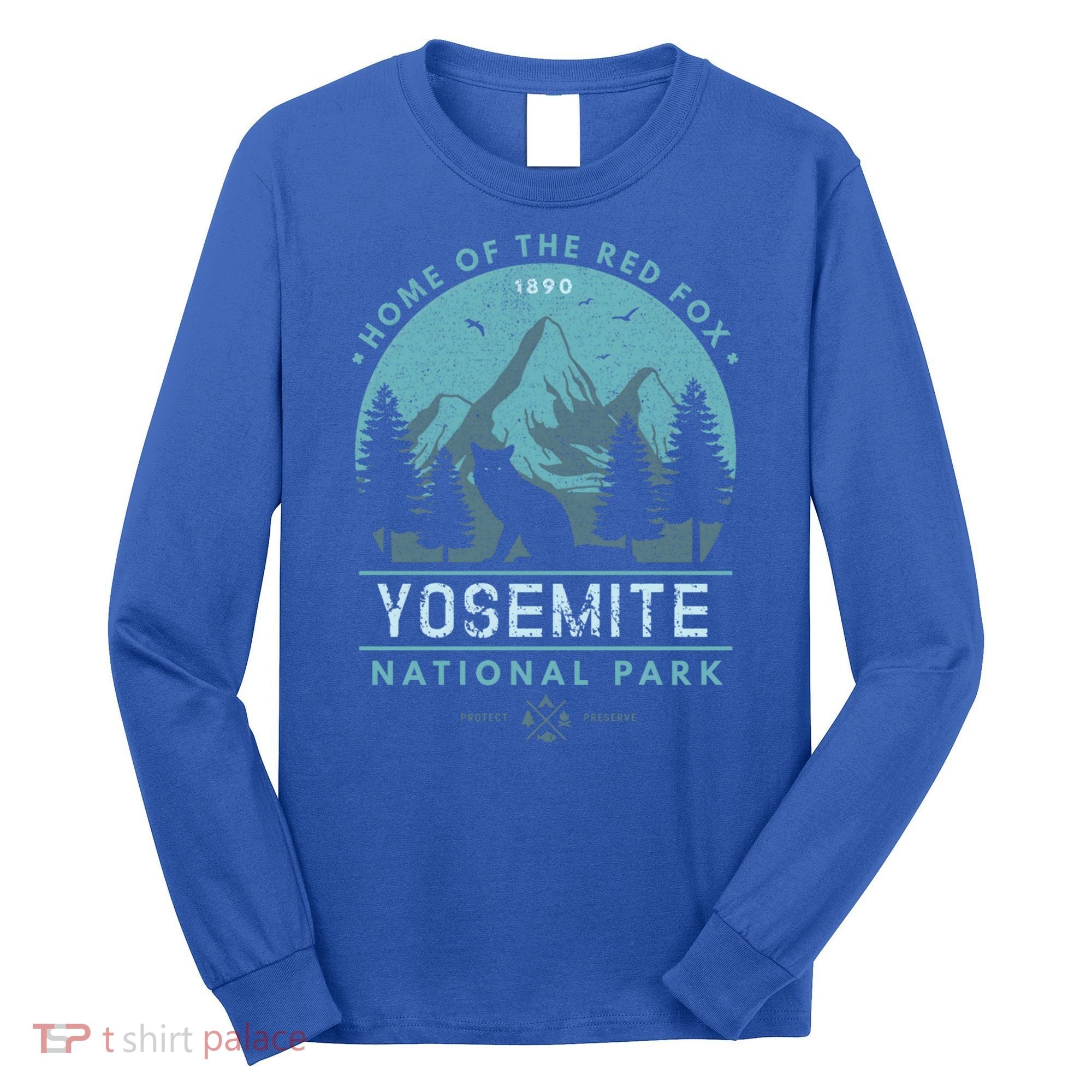 Red Fox Wilderness Gift Yosemite National Park California Long Sleeve Shirt