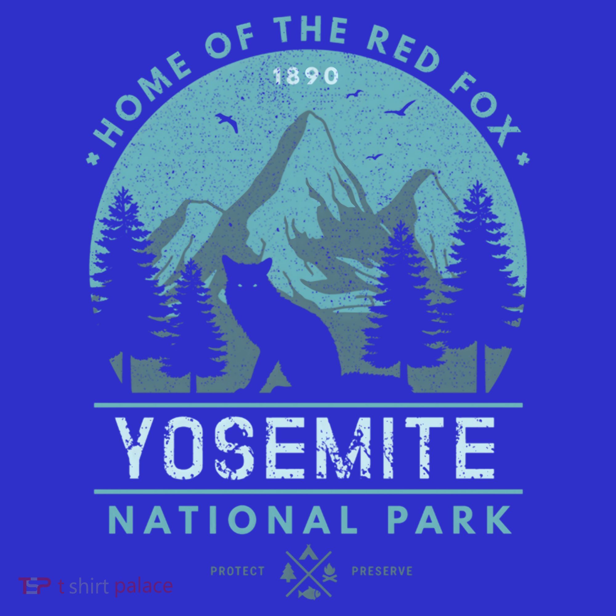Red Fox Wilderness Gift Yosemite National Park California T-Shirt