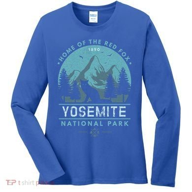 Red Fox Wilderness Gift Yosemite National Park California Women's Long Sleeve Shirt