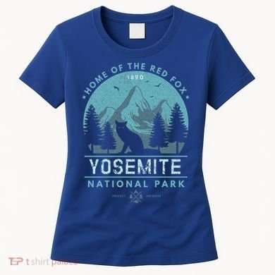 Red Fox Wilderness Gift Yosemite National Park California Women's T-Shirt