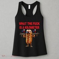 Retro Funny Wtf Is A Kilometer American Hotdog 4th Of July Women's Tank Top thumb 3