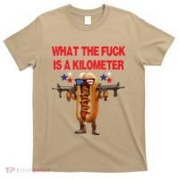 Retro Funny Wtf Is A Kilometer American Hotdog 4th Of July T-Shirt thumb 0