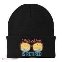 Retirement For Women This Chick Is Retired Funny Retirement Gift Beanie thumb 0