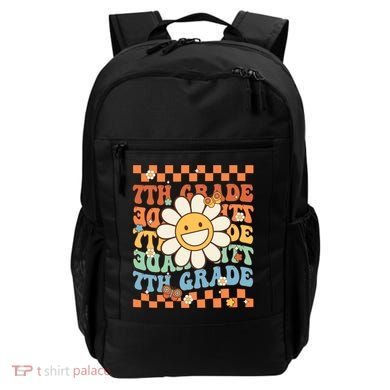 Retro Groovy 7Th Grade Back To School Happy First Day School Cool Gift Backpack
