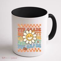 Retro Groovy 7Th Grade Back To School Happy First Day School Cool Gift Coffee Mug thumb 1