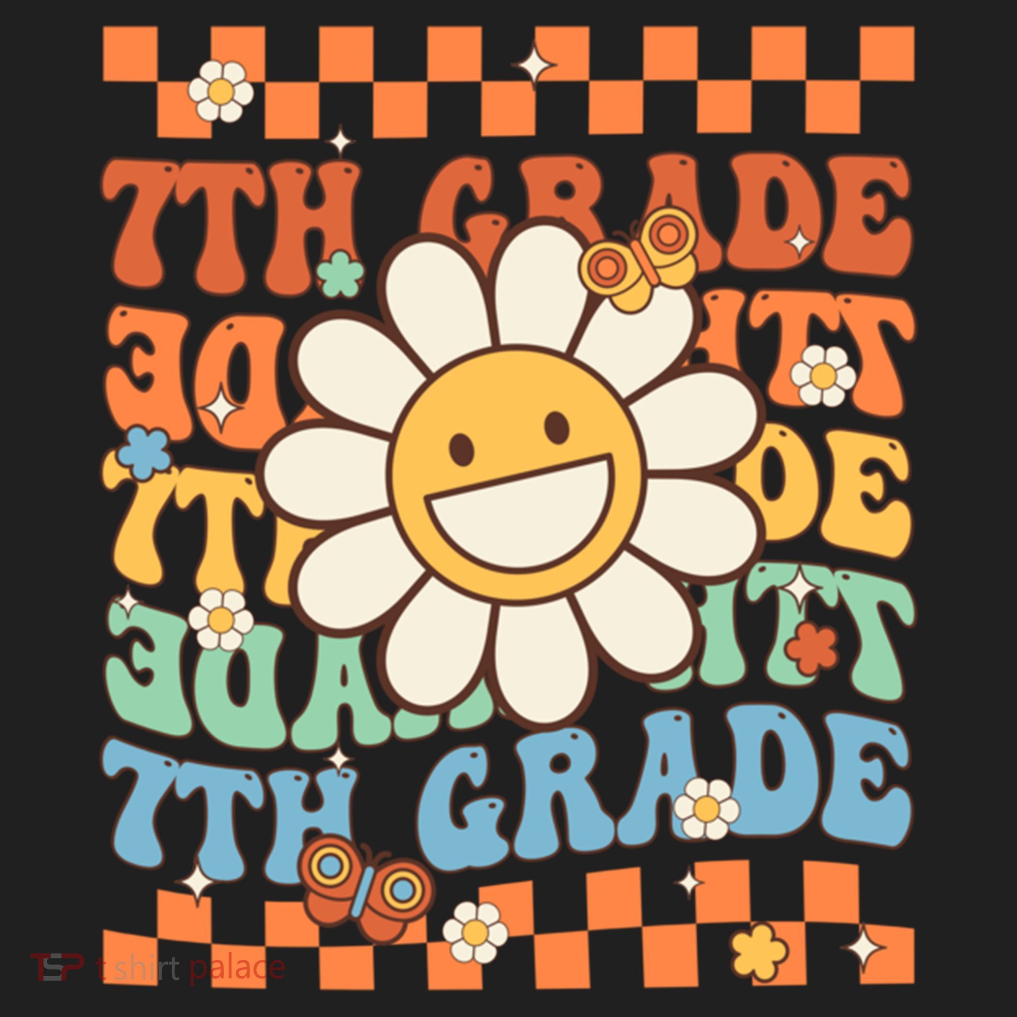 Retro Groovy 7Th Grade Back To School Happy First Day School Cool Gift Beanie