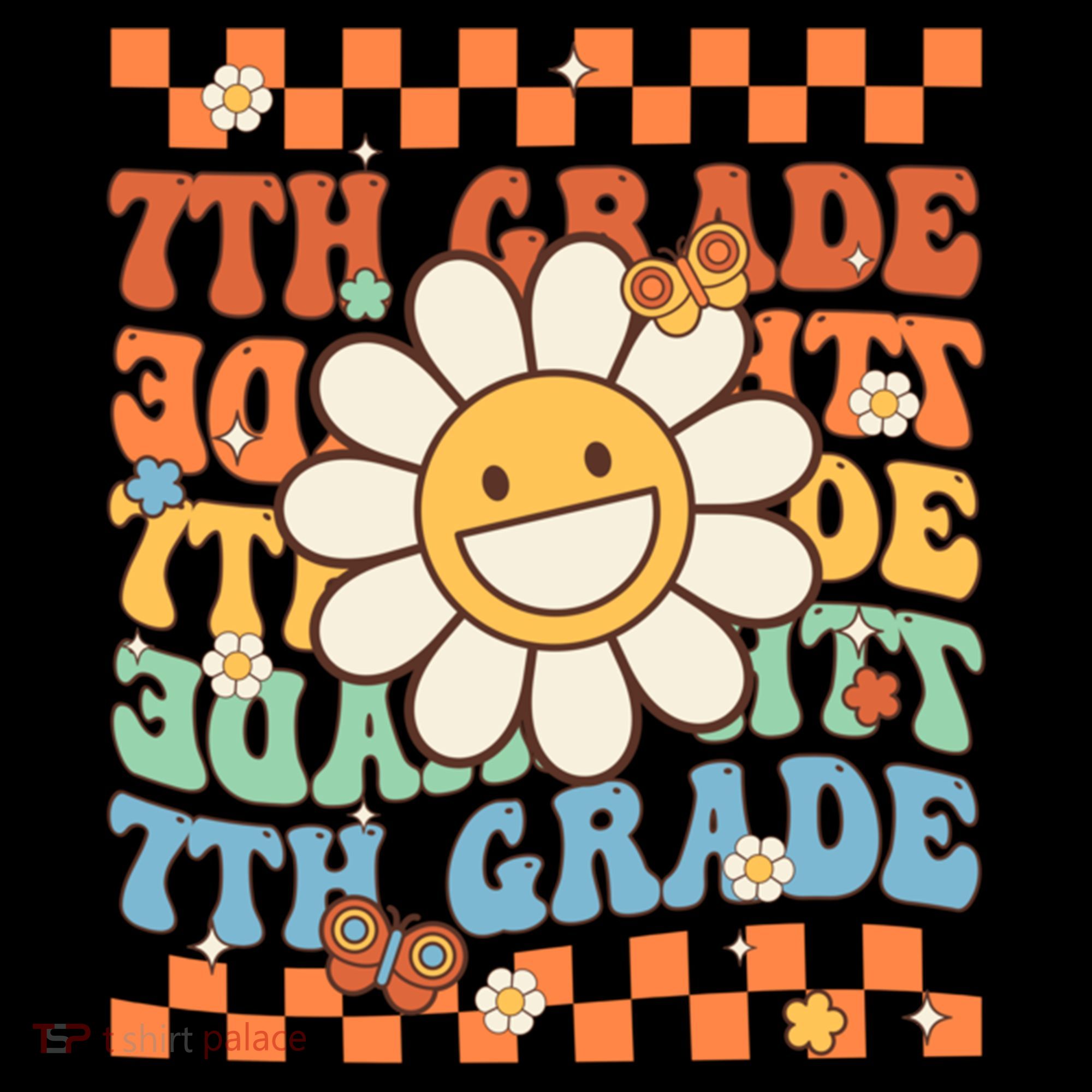 Retro Groovy 7Th Grade Back To School Happy First Day School Cool Gift Women's Hoodie