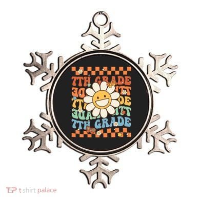 Retro Groovy 7Th Grade Back To School Happy First Day School Cool Gift Ornament