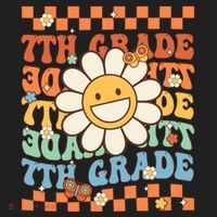 Retro Groovy 7Th Grade Back To School Happy First Day School Cool Gift Hat thumb 2