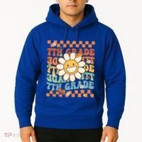 Retro Groovy 7Th Grade Back To School Happy First Day School Cool Gift Hoodie thumb 2
