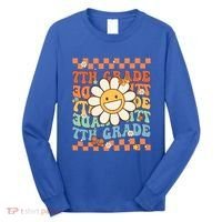 Retro Groovy 7Th Grade Back To School Happy First Day School Cool Gift Long Sleeve Shirt thumb 0