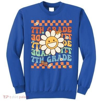 Retro Groovy 7Th Grade Back To School Happy First Day School Cool Gift Sweatshirt