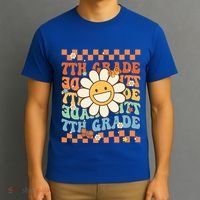 Retro Groovy 7Th Grade Back To School Happy First Day School Cool Gift T-Shirt thumb 3