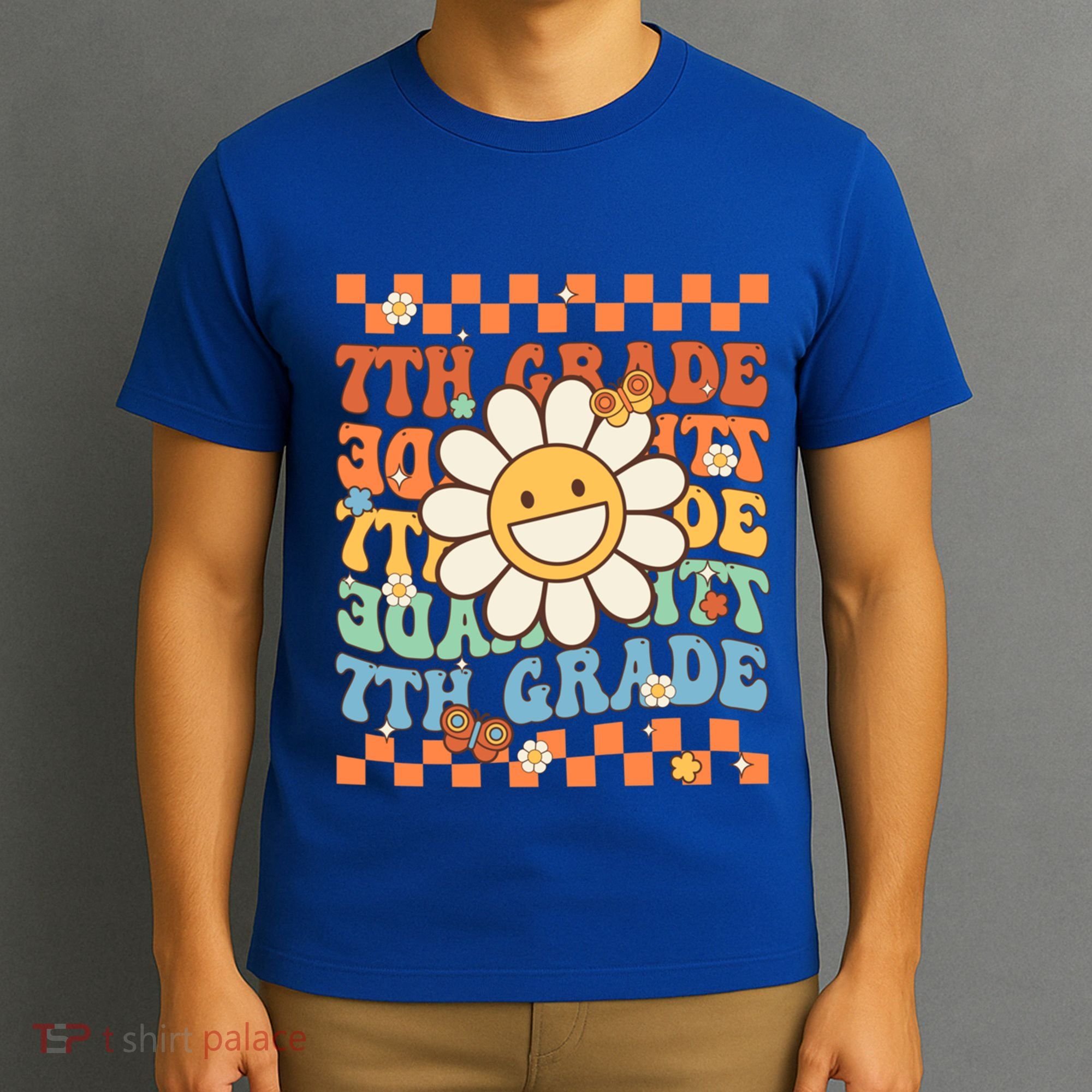 Retro Groovy 7Th Grade Back To School Happy First Day School Cool Gift T-Shirt