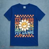 Retro Groovy 7Th Grade Back To School Happy First Day School Cool Gift T-Shirt thumb 5
