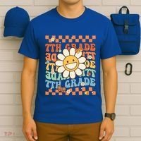 Retro Groovy 7Th Grade Back To School Happy First Day School Cool Gift T-Shirt thumb 6