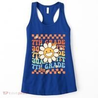 Retro Groovy 7Th Grade Back To School Happy First Day School Cool Gift Women's Tank Top thumb 0