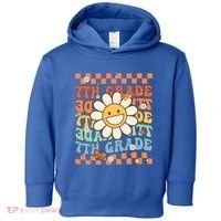 Retro Groovy 7Th Grade Back To School Happy First Day School Cool Gift Toddler Hoodie thumb 0