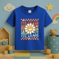 Retro Groovy 7Th Grade Back To School Happy First Day School Cool Gift Toddler T-Shirt thumb 3