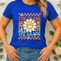 Retro Groovy 7Th Grade Back To School Happy First Day School Cool Gift Women's T-Shirt thumb 2