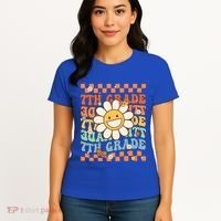 Retro Groovy 7Th Grade Back To School Happy First Day School Cool Gift Women's T-Shirt thumb 4