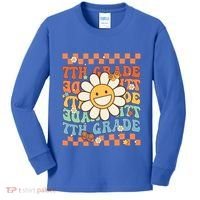 Retro Groovy 7Th Grade Back To School Happy First Day School Cool Gift Kids Long Sleeve Shirt thumb 0