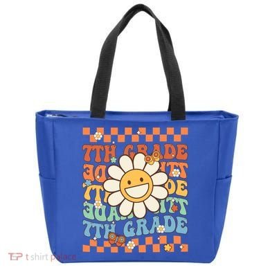 Retro Groovy 7Th Grade Back To School Happy First Day School Cool Gift Tote Bag